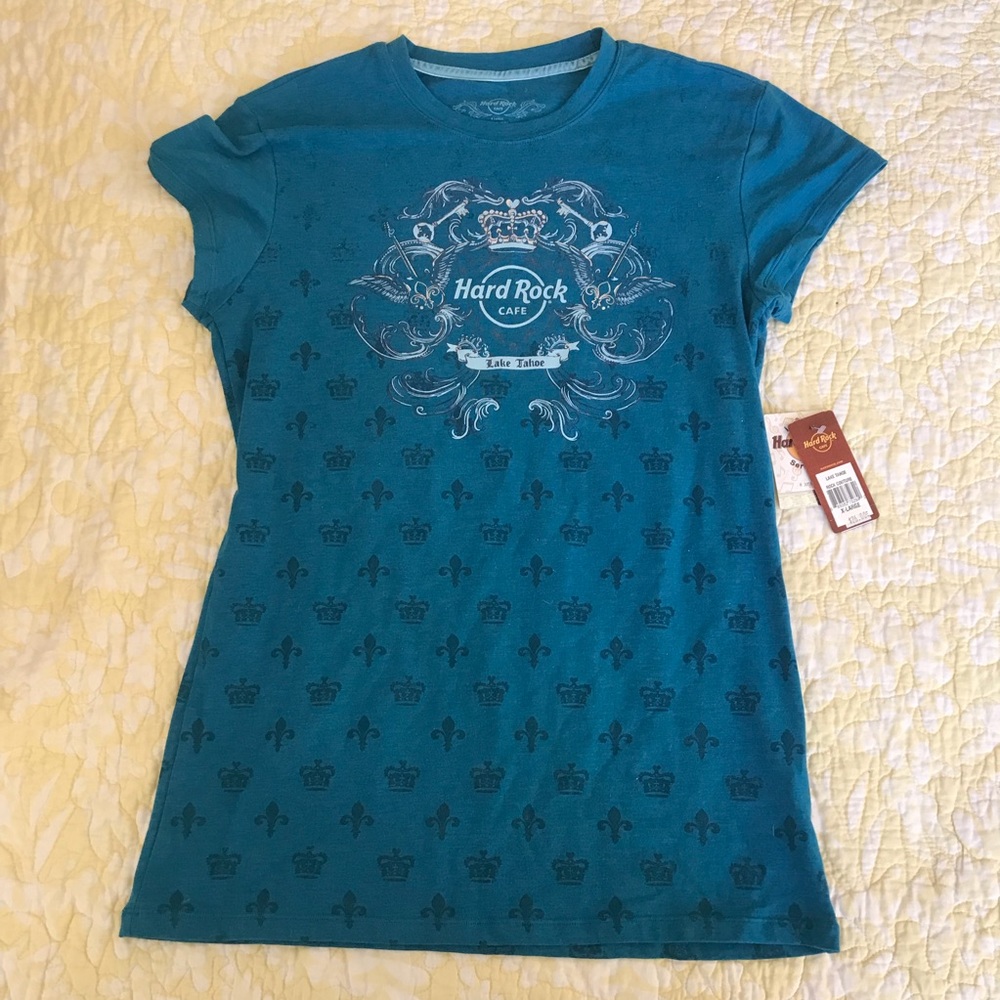 Hard Rock Cafe T-Shirt, Tee, Turquoise Lake Tahoe